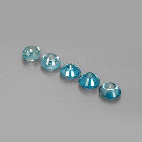 Zircon Gemstone in 4.6 mm Size for Sale, Zircon Stone in Blue Color