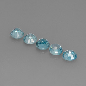 Zircon Gemstone in 4.3 mm Size for Sale, Zircon Stone in Blue Color