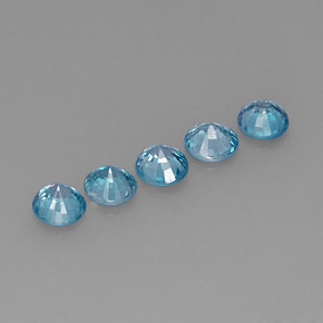 Zircon Gemstone in 4.6 mm Size for Sale, Zircon Stone in Blue Color