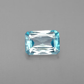 1.38 ct Blue Zircon Gemstone, Zircon Gem in Octagon / Scissor Cut Shape for Sale.