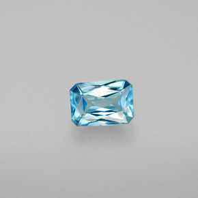 1.17 ct Blue Zircon Gemstone, Zircon Gem in Octagon / Scissor Cut Shape for Sale.