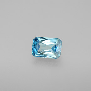 1.17 ct Blue Zircon Stone, Natural Zircon in Octagon / Scissor Cut Shape for Sale