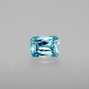 1.44 ct Blue Zircon Gemstone, Zircon Gem in Octagon / Scissor Cut Shape for Sale.