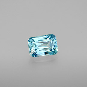 1.44 ct Blue Zircon Stone, Natural Zircon in Octagon / Scissor Cut Shape for Sale