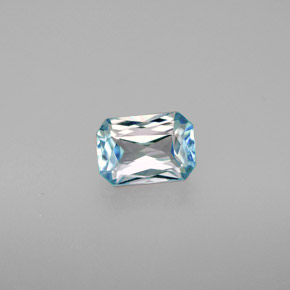 1.38 ct Blue Zircon Gemstone, Zircon Gem in Octagon / Scissor Cut Shape for Sale.