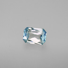 1.38 ct Blue Zircon Stone, Natural Zircon in Octagon / Scissor Cut Shape for Sale