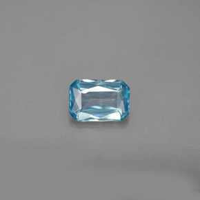 1.12 ct Blue Zircon Gemstone, Zircon Gem in Octagon / Scissor Cut Shape for Sale.