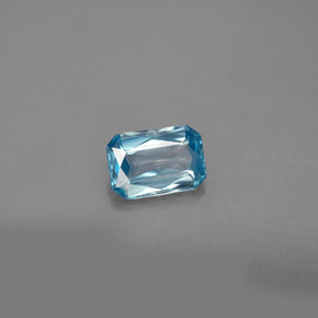 1.12 ct Blue Zircon Stone, Natural Zircon in Octagon / Scissor Cut Shape for Sale