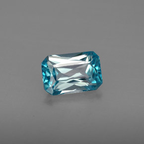 1.35 ct Blue Zircon Stone, Natural Zircon in Octagon / Scissor Cut Shape for Sale