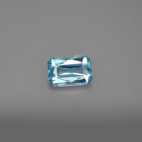 1.20 ct Blue Zircon Gemstone, Zircon Gem in Octagon / Scissor Cut Shape for Sale.