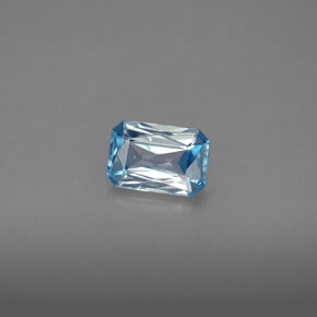 1.20 ct Blue Zircon Gemstone, Zircon Gem in Octagon / Scissor Cut Shape for Sale.