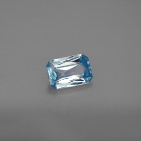 1.20 ct Blue Zircon Stone, Natural Zircon in Octagon / Scissor Cut Shape for Sale