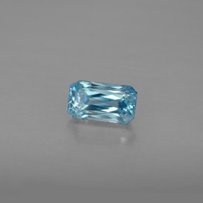 1.27 ct Blue Zircon Gemstone, Zircon Gem in Octagon / Scissor Cut Shape for Sale.