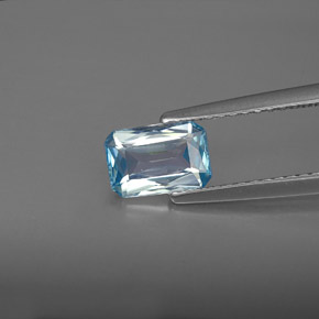 1.22 ct Blue Zircon Gemstone, Zircon Gem in Octagon / Scissor Cut Shape for Sale.