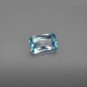 1.23 ct Blue Zircon Gemstone, Zircon Gem in Octagon / Scissor Cut Shape for Sale.