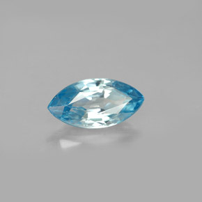 1.70 ct Blue Zircon Gemstone, Zircon Gem in Marquise Facet Shape for Sale.
