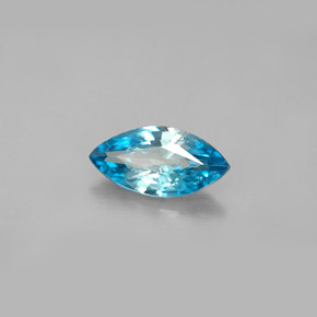 1.41 ct Blue Zircon Stone, Natural Zircon in Marquise Facet Shape for Sale
