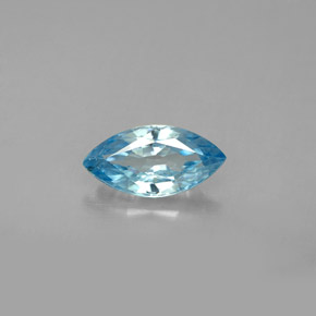 1.58 ct Blue Zircon Gemstone, Zircon Gem in Marquise Facet Shape for Sale.