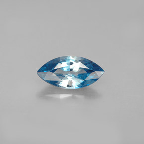 1.49 ct Blue Zircon Gemstone, Zircon Gem in Marquise Facet Shape for Sale.