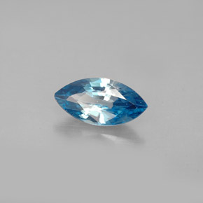 1.49 ct Blue Zircon Stone, Natural Zircon in Marquise Facet Shape for Sale