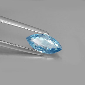 1.47 ct Blue Zircon Stone, Natural Zircon in Marquise Facet Shape for Sale