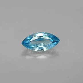 1.68 ct Blue Zircon Gemstone, Zircon Gem in Marquise Facet Shape for Sale.