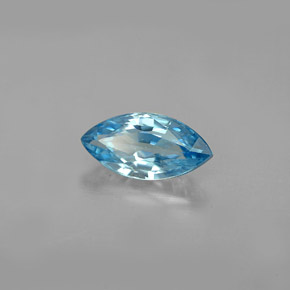 1.68 ct Blue Zircon Stone, Natural Zircon in Marquise Facet Shape for Sale