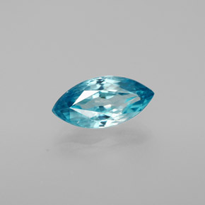 1.87 ct Blue Zircon Gemstone, Zircon Gem in Marquise Facet Shape for Sale.