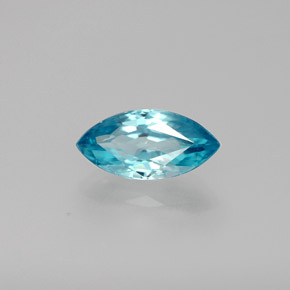 1.87 ct Blue Zircon Stone, Natural Zircon in Marquise Facet Shape for Sale