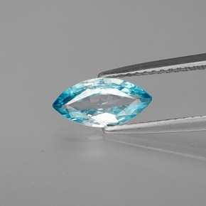 1.17 ct Blue Zircon Gemstone, Zircon Gem in Marquise Facet Shape for Sale.