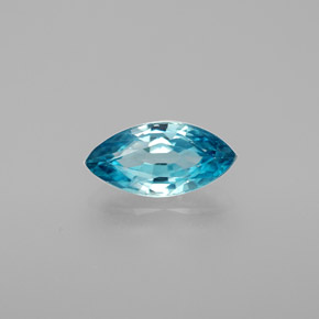 1.52 ct Blue Zircon Gemstone, Zircon Gem in Marquise Facet Shape for Sale.