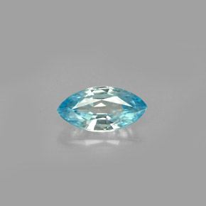 1.49 ct Blue Zircon Gemstone, Zircon Gem in Marquise Facet Shape for Sale.
