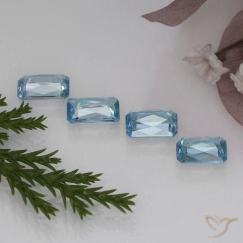 Zircon Gemstones in 5.8 x 4.1 mm Size for Sale, Zircon Stones in Deep Maya Blue Color