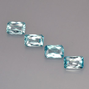2.64 ct Blue Zircon Gemstone, Zircon Gem in Octagon / Scissor Cut Shape for Sale.