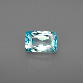 1.53 ct Blue Zircon Gemstone, Zircon Gem in Octagon / Scissor Cut Shape for Sale.