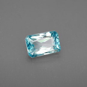 1.53 ct Blue Zircon Stone, Natural Zircon in Octagon / Scissor Cut Shape for Sale
