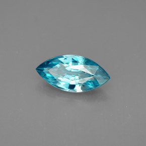 1.51 ct Blue Zircon Stone, Natural Zircon in Marquise Facet Shape for Sale