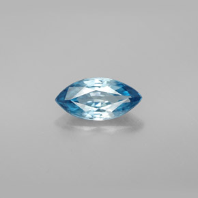 1.56 ct Blue Zircon Gemstone, Zircon Gem in Marquise Facet Shape for Sale.