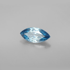1.56 ct Blue Zircon Stone, Natural Zircon in Marquise Facet Shape for Sale