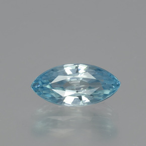 1.86 ct Blue Zircon Gemstone, Zircon Gem in Marquise Facet Shape for Sale.