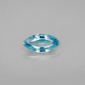 1.83 ct Blue Zircon Gemstone, Zircon Gem in Marquise Facet Shape for Sale.