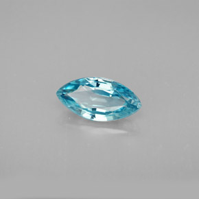 1.83 ct Blue Zircon Stone, Natural Zircon in Marquise Facet Shape for Sale