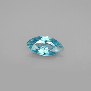 1.24 ct Blue Zircon Gemstone, Zircon Gem in Marquise Facet Shape for Sale.