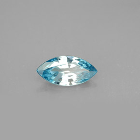 1.36 ct Blue Zircon Stone, Natural Zircon in Marquise Facet Shape for Sale