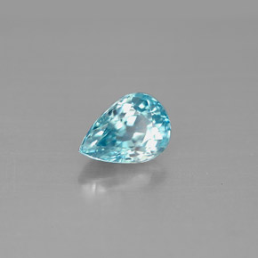 1.80 ct Blue Zircon Stone, Natural Zircon in Pear Facet Shape for Sale