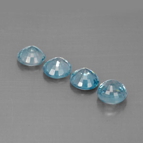 Zircon Gemstones in 4.5 mm Size for Sale, Zircon Stones in Blue Color