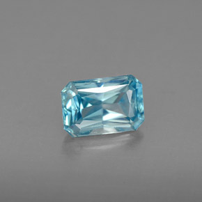 1.39 ct Blue Zircon Gemstone, Zircon Gem in Octagon / Scissor Cut Shape for Sale.