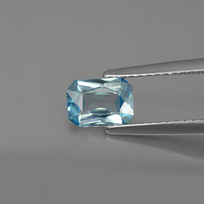 0.99 ct Blue Zircon Gemstone, Zircon Gem in Octagon / Scissor Cut Shape for Sale.