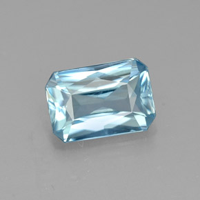 1.20 ct Blue Zircon Gemstone, Zircon Gem in Octagon / Scissor Cut Shape for Sale.