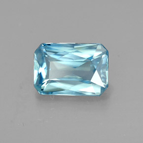 1.20 ct Blue Zircon Stone, Natural Zircon in Octagon / Scissor Cut Shape for Sale